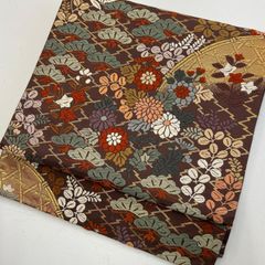 4-33 名古屋帯 九寸 美品 正絹 着物 名古屋仕立て 刺繍 - メルカリ