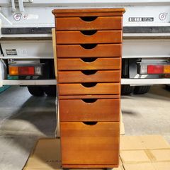 MOKKEN 木研 AC-7 天然木 7段チェスト 民芸家具 整理箪笥 ブラウン