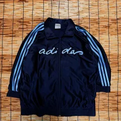 アディダス 日本版 ネイビー Spellout ジャージ L