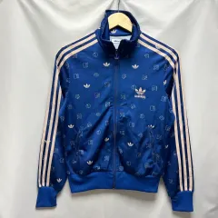 正規品/90 アディダス ファイヤーバード レディース ブルー ピンク トラックジャージ/ジャージ