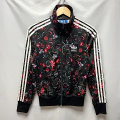 正規品/90 アディダス ファイヤーバード フラワー レディース バックロゴ トラックジャージ/ジャージ