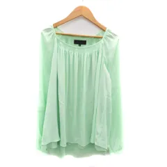 アンタイトル UNTITLED ブラウス カットソー ラウンドネック 長袖 2 M ミントグリーン /HO25