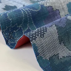 本場大島紬 泥染 大柄の花柄 一元式 素敵な絣柄 正絹 着物 MK-5002