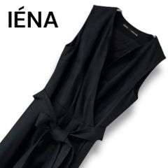IENA イエナ ブラック レディース ワンピース ロングワンピース ノースリーブ カシュクールワンピース エレガント【フリーサイズ】0001075OC