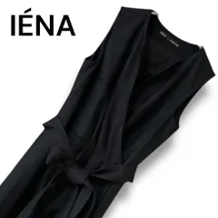 IENA イエナ ブラック レディース ワンピース ロングワンピース ノースリーブ カシュクールワンピース エレガント【フリーサイズ】0001075OC