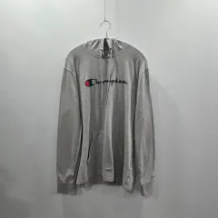 チャンピオン 文字ロゴ プリンティング フーディー ロングスリーブ L