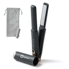 【ZIPで紹介！旅行神アイテム2位】アゲツヤ コードレスミニヘアアイロン?（グレー）【PSE認証取得製品】電池着脱可 機内持ち込み可能 typeC充電 3000mA 300W 3段階温度調節 2wayカール&ストレートアイロン AG-0008 e611e733