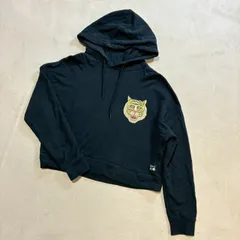 RVCA（ルーカ） マット・レイナス（Matt Leines） コラボ タイガーフェイス 虎 ショート丈パーカー クロップド丈 コットン100% 2021年製 コットン100% レディースXSサイズのサムネイル