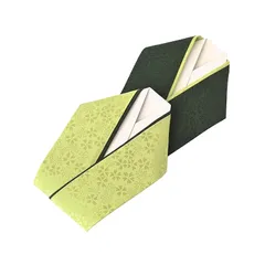 [さらさ] 豪華リバーシブル さくら柄入り 高級 正絹 重ね衿・伊達衿 (NO.17うぐいす)