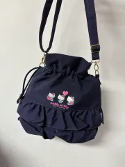 サンリオ) ハローキティ 巾着 フリル クロスバック ショルダーバッグ