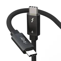 【新品】 Thunderbolt 4 ケーブル ブラック 0.5m 240W急速充電 8K対応 40 Gbps データ転送 Type-C &Type-C ケーブル USB-C & USB-C MacBook/iPad/Mac mini/iphone15/i 0