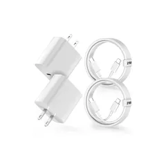 【新品】 iPhone17 / iPhone16 充電器 type-c 20W PD 急速充電器 [2個セット・MFi認証・PSE認証済] タイプc 充電器 C to C ケーブル 2M2本 純正品質 タイプｃ電源アダプ iPhone 17/16/15 i 1