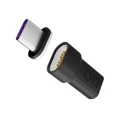 【新品】 CIO マグネット変換アダプタ USB-C(メス) to USB-C(オス) ストレート タイプc ケーブル 磁石で脱着可能に 100W USB2.0 データ転送 480Mbps(映像出力非対応) (ブラック) 0