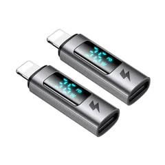 【新品】 Mcdodo USB-C to ライトニング 変換アダプタ 2個セット 36W PD急速充電 出力スクリーン表示 スマートチップ搭載 高速データ転送(PC間のみ) USB-C i-Phone 変換コネクタ アルミ合金シェル Type-C ライトニ 1