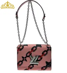 LOUIS VUITTON エピ ポルト フォイユ ツイスト チェーン レザー ショルダーバッグ レディース ルイヴィトン