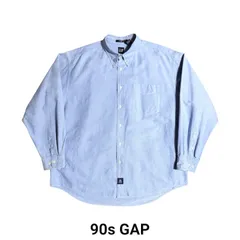 古着 90s オールド ギャップ ザ ビッグ オックスフォード シャツ サックスブルー XL 当時物