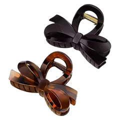 【新品】 KISARG ヘアクリップ 小さめ クリップ 髪留め リボン バレッタ ヘアふっく バンスクリップ 髪クリップ ヘアくりっつぷ しっかりとまる ヘアアクセサリー おしゃれ 大人 可愛い 髪飾り お風呂 軽い 強力 2セットライトべっ甲とコーヒー色 0