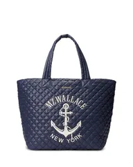 エムジーウォレス レディース バッグ トートバッグ MZ WALLACE Large Metro Tote Deluxe NavyGold ネイビーのサムネイル