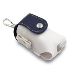 AZNABLE ゴルフボールケース 2個収納 携帯用 ゴルフアクセサリー カラビナ付き コンパクト 軽量 (ネイビー) [ネイビー]