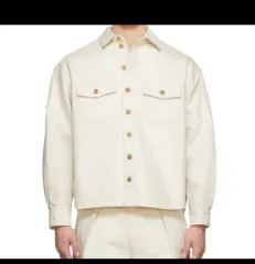 レクト オフホワイト デニム シャツ ジャケット