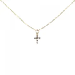 アガット クロス ダイヤモンド ネックレス 0.03CT