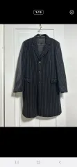 (麻 カシミア 特価) DKNY カシミア ブレンド コート made in Italy