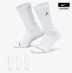 無料配送(3足) NIKE ジョーダン靴下 クルーソックス ミドル丈靴下 メンズ・レディース クッション