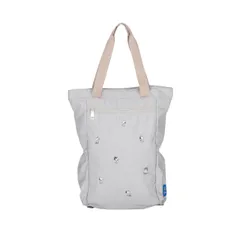 PEANUTS(ピーナッツ) リュック デイパックスヌーピー 【ポケッタブル2WAYリュック】 トートバッグ コンパクト 収納 軽量 旅行 パッカブル式 肩掛け かばん 刺繍入り SOLEIL ユニセックス大人 BEIGE F [ベージュ]