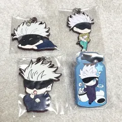 (4点 まとめ売り) 呪術廻戦 五条 悟 ラバーストラップ ラバー クリップ