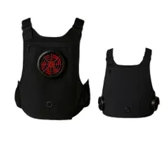 ペルチェ+送風ファン クールベスト ペルチェベスト 冷却ベスト 冷却プレート 静音 USB給電 空調作業服 瞬間強力冷却 半導体冷却 瞬間体感-22℃ サイズ調節可 男女兼用 熱中症対策 ペルチェ背面★m ae1c9be1