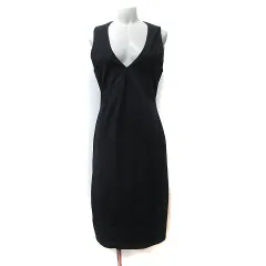 ザラ ZARA ワンピース ロング ノースリーブ 黒 ブラック /YI