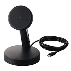 【新品】 エレコム Qi2 充電器 15W スタンド 正規認証品 1.5mケーブル USB充電器別売り ブラック EC-MS10BK 1