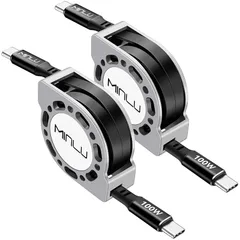 【新品】 【100W】巻き取り式充電ケーブル タイプc usb c ケーブル 巻き取り 1.2m リール式 PD対応100W/5A 超急速充電 高速データ転送 充電コード iPhone 17/16/15 Pro Max/Pro/17 Air,シャープ/サム 0
