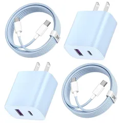 【新品】 充電器-type-c (2個セット/2ポート) 20W usb タイプc 充電器 急速充電 USB-C+USB-A iPhone/Android【PSE認証&USB-C ケーブル 2m】 超低温・純正・小型 iPhone17/16/15/Pro/ 0