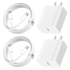 【新品】 For iphone17-充電器-タイプc 20W-PD-急速充電器 USB-C [2個セット/ MFi&PSE認定] 2m USB-C TO C ケーブル2本付き タイプC充電器 iPhone 15/iPhone 15 Pro/iPhone 1 0