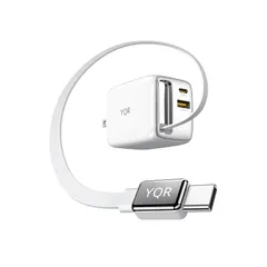 【新品】 65w PD 急速充電器 伸縮式ケーブル付き type-c 【3台同時に充電可能・超軽量・極小型】 usb コンセント iPhone タイプc 充電器 【充電の常識を再定義】 usb c 3ポート 携帯に便利 出張・旅行 PD3.0/QC3.0/ 0