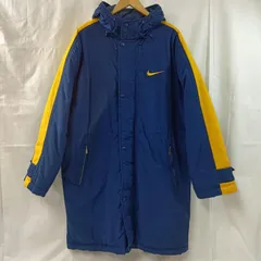 ナイキ NIKE ナイキ 白タグ 中綿ナイロンコート ベンチコート H7SID ネイビー イエロー メンズ M ISItems【USED】【古着】【中古】50129133