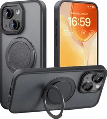 iPhone14/13 ケース マット感 ブラック 179B1702