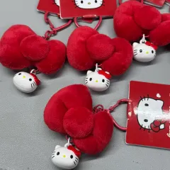 Sanrio HELLO KITTY (ハローキティ) リボン キーホルダー レッド