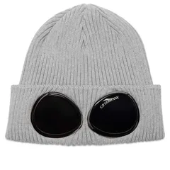 シーピーカンパニー メンズ アクセサリー 帽子 コットン CP Company Cotton Goggle Beanie Grey Melange グレー