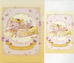 【中古】グッズセット キュアレモネード×ポムポムプリン A5クリアファイル＆ポストカードセット 「WEBくじ Yes!プリキュア5GoGo!×サンリオキャラクターズ」 E-3賞
