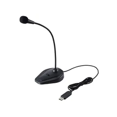 切り替えスイッチ付き USBマイク ブラック マイク HS-MC05UBK エレコム
