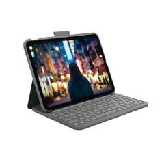 ◆ロジクール iPad 11インチ A16 & 10.9インチ 第10世代 対応 キーボード付きケース Slim Folio iK1060GRA ワイヤレス Bluetooth キーボード 一体型 ケース 国内正規品 2年間 オックスフォードグレー