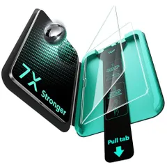 ◆ESR 2枚入り iPad Air 13インチ フィルム M4/M3/M2 (2026/2025/2024 第8/7/6世代)専用 Armorite スクリーン保護 9H硬度 強化ガラスUltraFitトレイ付き 軍事規格の保護力 気泡ゼロ HD透明 自動除