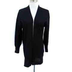 ロペピクニック ROPE Picnic ニットカーディガン ミドル丈 前開き 38 M 紺 ネイビー /SM12