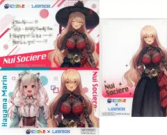 【中古】キャラカード ニュイ・ソシエール＆ペアデザイン3種1セット ギフトカード風台紙付きクリアカード 「バーチャルYouTuber にじさんじ×ローソン」 1スタンプ応募 当選景品