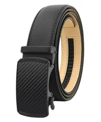 [Lunenon Soleil] メンズ ベルト 本革 自動バックル ビジネス カジュアル 紳士用 合金バックル 牛革 120cm 黒 茶 (イエロー, 115cm) [イエロー] [115cm]