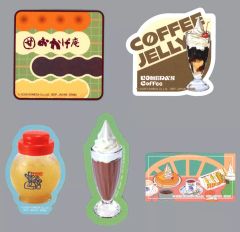 [중고] 스티커 스티커 덕분 / 다른 (스티커 5 장 세트) 문구 컬렉션 [이치 반 쿠지 커피 곳 코메다 커피 숍 ~ 은은한 한 때 ~] G 상