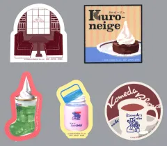 【中古】シール・ステッカー 店内/他(ステッカー5枚セット) ステーショナリーコレクション 「一番くじ 珈琲所 コメダ珈琲店 ～ほっこりなひととき～」 G賞