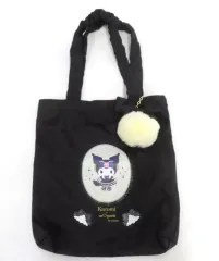 【中古】バッグ 青木美沙子×サンリオキャラクターズ トートバッグ(バッグチャーム(ポンポン)付き) 濃黒(クロミ) 「青木美沙子×しまむら」
